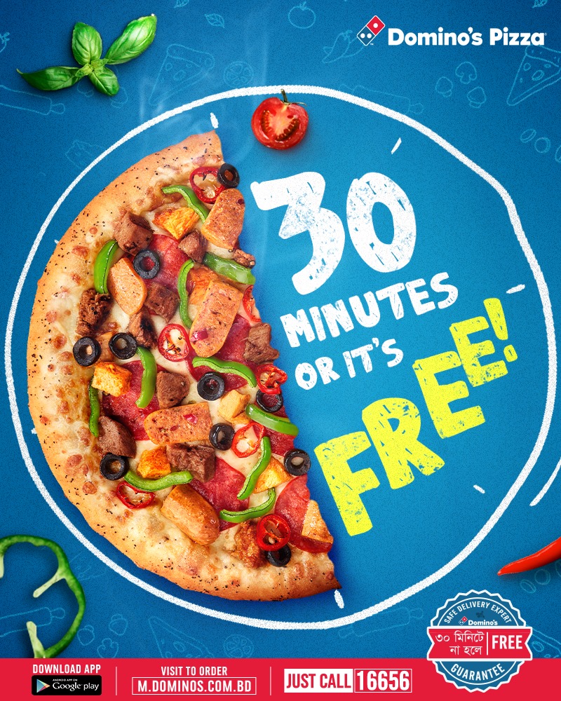 Domino's Pizza 30 minute or free deal