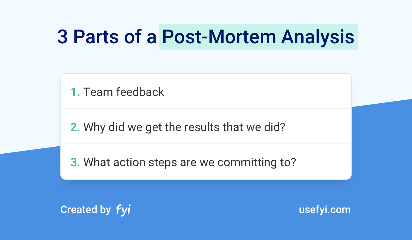 3 Parts of a Post-Mortem Analysis